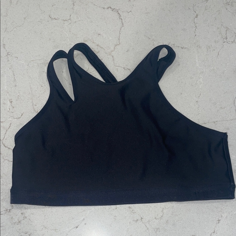 Under Armour Black A Line High Neck Sports Bra